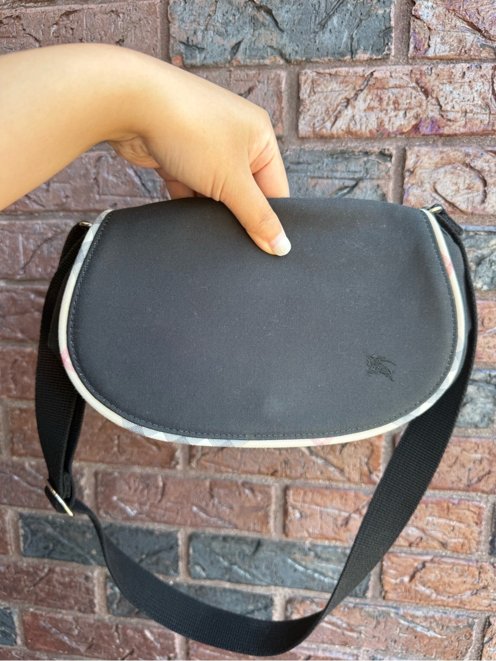 Burberry Black Crossbody Bag with Contrast Trim